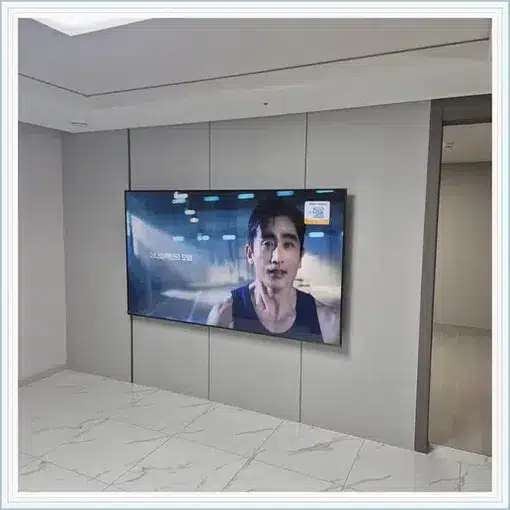 벽걸이TV 설치 모습 참고 사진