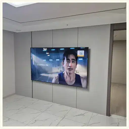 벽걸이TV 설치 모습 참고 사진